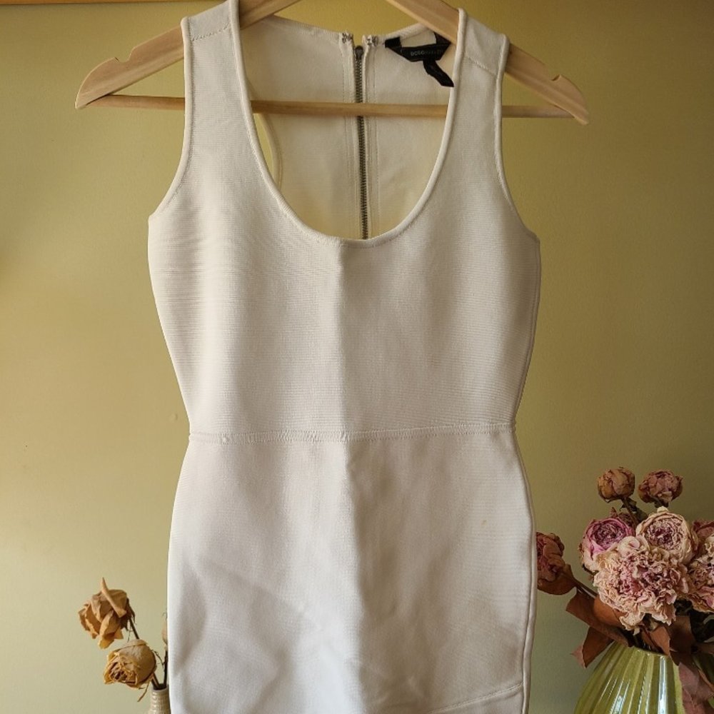 BCBG MazAzria White Bandage Mini Dress